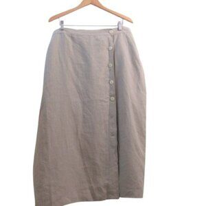 Marina Rinaldi Pure Linen Midi Skirt